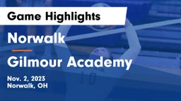 Norwalk  vs Gilmour Academy  Game Highlights - Nov. 2, 2023