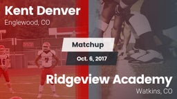 Matchup: Kent Denver High vs. Ridgeview Academy  2017