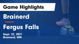 Brainerd  vs Fergus Falls  Game Highlights - Sept. 22, 2021