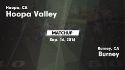 Matchup: Hoopa Valley vs. Burney  2016