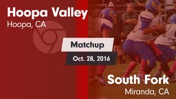 Matchup: Hoopa Valley vs. South Fork  2016