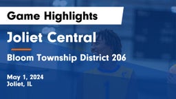 Joliet Central  vs Bloom Township  District 206 Game Highlights - May 1, 2024