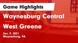 Waynesburg Central  vs West Greene  Game Highlights - Jan. 9, 2021