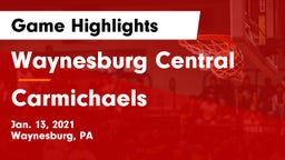 Waynesburg Central  vs Carmichaels  Game Highlights - Jan. 13, 2021