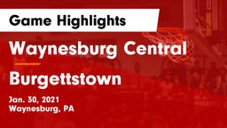Waynesburg Central  vs Burgettstown  Game Highlights - Jan. 30, 2021