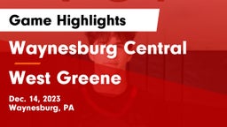 Waynesburg Central  vs West Greene  Game Highlights - Dec. 14, 2023
