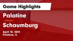 Palatine  vs Schaumburg  Game Highlights - April 18, 2024