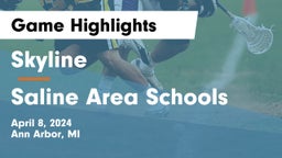 Skyline  vs Saline Area Schools Game Highlights - April 8, 2024