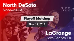Matchup: North DeSoto High vs. LaGrange  2016
