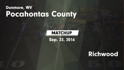 Matchup: Pocahontas County vs. Richwood  2016