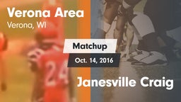 Matchup: Verona  vs. Janesville Craig 2016