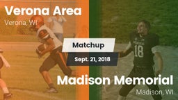 Matchup: Verona  vs. Madison Memorial  2018