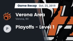Recap: Verona Area  vs. Playoffs - Level 1 2019