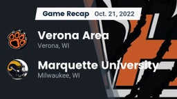 Recap: Verona Area  vs. Marquette University  2022