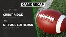 Recap: Crest Ridge  vs. St. Paul Lutheran  2015