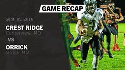 Recap: Crest Ridge  vs. Orrick  2016