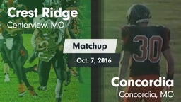 Matchup: Crest Ridge High vs. Concordia  2016