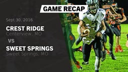 Recap: Crest Ridge  vs. Sweet Springs  2016