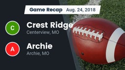 Recap: Crest Ridge  vs. Archie  2018