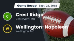 Recap: Crest Ridge  vs. Wellington-Napoleon  2018
