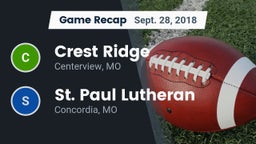 Recap: Crest Ridge  vs. St. Paul Lutheran  2018