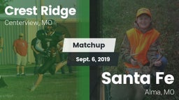 Matchup: Crest Ridge High vs. Santa Fe  2019
