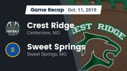Recap: Crest Ridge  vs. Sweet Springs  2019
