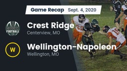 Recap: Crest Ridge  vs. Wellington-Napoleon  2020