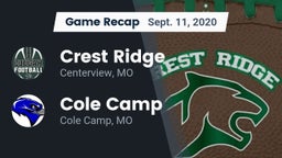 Recap: Crest Ridge  vs. Cole Camp  2020