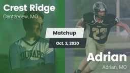 Matchup: Crest Ridge High vs. Adrian  2020