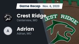 Recap: Crest Ridge  vs. Adrian  2020