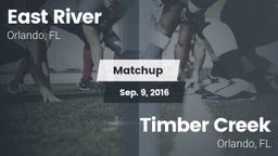 Matchup: East River High vs. Timber Creek  2016