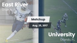 Matchup: East River High vs. University  2017