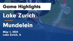 Lake Zurich  vs Mundelein  Game Highlights - May 1, 2024