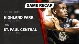 Recap: Highland Park  vs. St. Paul Central  2015