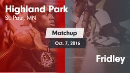Matchup: Highland Park High vs. Fridley  2016