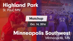 Matchup: Highland Park High vs. Minneapolis Southwest  2016