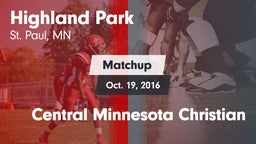 Matchup: Highland Park High vs. Central Minnesota Christian 2016