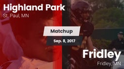 Matchup: Highland Park High vs. Fridley  2017