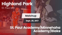 Matchup: Highland Park High vs. St. Paul Academy/Minnehaha Academy/Blake 2017