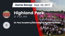 Recap: Highland Park  vs. St. Paul Academy/Minnehaha Academy/Blake 2017