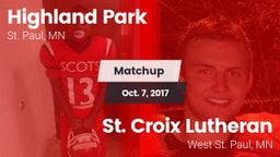 Matchup: Highland Park High vs. St. Croix Lutheran  2017