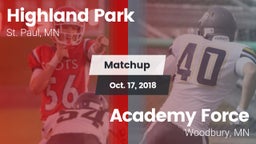 Matchup: Highland Park High vs. Academy Force 2018