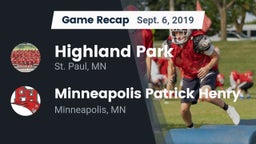 Recap: Highland Park  vs. Minneapolis Patrick Henry  2019