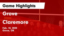 Grove  vs Claremore Game Highlights - Feb. 18, 2020