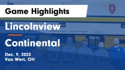 Lincolnview  vs Continental  Game Highlights - Dec. 9, 2023