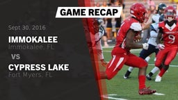 Recap: Immokalee  vs. Cypress Lake  2016