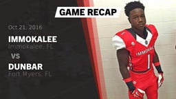 Recap: Immokalee  vs. Dunbar  2016