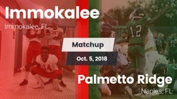 Matchup: Immokalee High vs. Palmetto Ridge  2018
