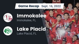 Recap: Immokalee  vs. Lake Placid  2022